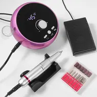 New 45000RPM Professional Electric Nail Drill Manicure Machine Low Noise Nails Sander Set Nail Salon Polisher Equipment Tools - Pink 294