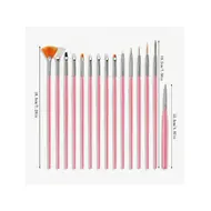 31Pcs Nail Art Brush Design Tip Painting Drawing Carving Dotting Pen FlatFan Liner Acrylic Gel UV Polish Manicure Tools - White 322