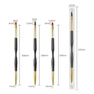 31Pcs Nail Art Brush Design Tip Painting Drawing Carving Dotting Pen FlatFan Liner Acrylic Gel UV Polish Manicure Tools - White 322