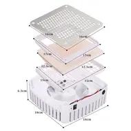 13W Nail Vacuum Extractor Built-in Desktop Nail Dust Collector, 12V Gel Nails Manicure Vacuum Cleaner 245