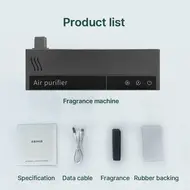 ​2 IN 1 Air Purifier and Aroma Diffuser with Digital Touchscreen Timer 4 Modes No Drill Wall Mount Ioniser Air Purifier for Pets Bedroom Dormitory Home Office Hotel 336