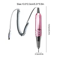 Professional Electric Nail Drill Machine Stainless Steel Pink Pen 35000RPM manicure milling cutter handle Drill Accessory 273