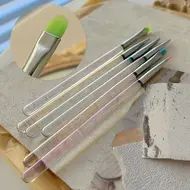 ​6 Sizes Nail Art Brush Transparent Nail Liner Brush Stripe Pattern Painting Brush Acrylic UV Gel Extension Drawing Carving Pen 311