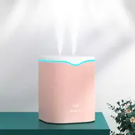 2L Double Spray Humidifier with LED Light Cool Mist Auto Shut Off Humidifier -  Pink 349