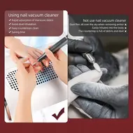 40W Strong Suction Nail Dust Collector  2 Hand Nail Vacuum Cleaner with 3 Fans for Pedicure, Manicure, and Nail Art Salon Tools 233