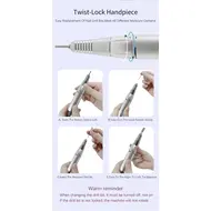 Professional Electric Nail Drill Machine 35000RPM Rechargeable Nail File Nails Accessories Gel Nail Polish Sander Low Noise - White 284