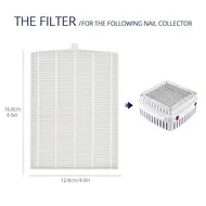 13W Nail Vacuum Extractor Built-in Desktop Nail Dust Collector, 12V Gel Nails Manicure Vacuum Cleaner 245