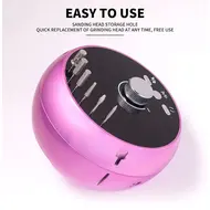 New 45000RPM Professional Electric Nail Drill Manicure Machine Low Noise Nails Sander Set Nail Salon Polisher Equipment Tools - Pink 294