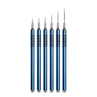 6 Size Nail Art Liner Brushes 5/7/9/11/20/25mm Painting Nail Art Brush Dotting Drawing Tool Long Lines Thin Details Manicure Pen - Blue 313