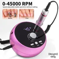 New 45000RPM Professional Electric Nail Drill Manicure Machine Low Noise Nails Sander Set Nail Salon Polisher Equipment Tools - White 295