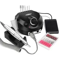 35000RPM Professional Nail Drilling Machine for Manicure Drill Tips Electric Nail Sander Pedicure File Polisher Equipment Tools - Black 261