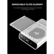 4500RPM Fan Speed LCD Touch Screen Rechargeable Nail Art Vacuum Cleaner with Hand Pads Nail Duster Nail Fan Nail Art Machine 257