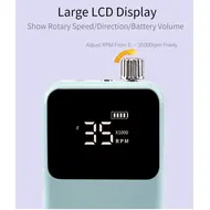 Professional Electric Nail Drill Machine 35000RPM Rechargeable Nail File Nails Accessories Gel Nail Polish Sander Low Noise - White 284