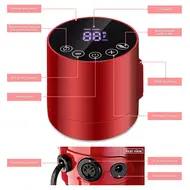 35000RPM Nail Drill Machine Foot Pedal Electric Nail Pedicure File Manicure Salon Polishing Milling Low Noise Armor Removal Tool - Red 278