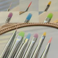 ​6 Sizes Nail Art Brush Transparent Nail Liner Brush Stripe Pattern Painting Brush Acrylic UV Gel Extension Drawing Carving Pen 311