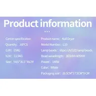 180W Foldable UV LED Nail Lamp for Nails Gel Polish 66 Beads 4 Timer Setting UV Drying Light Professional Curing Dryer Lamps 315