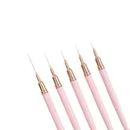 5 Sizes Nail Art Pens brushes Nail Art Tool Set for Long Lines Nail Drawing Pen for Home Use and Professional Nail Salon Design - White 307