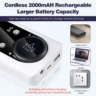 ​45000RPM Electric Nail Drill Machine With LCD Display Low Noise Rechargeable Manicure Machine For Polishing Gel Nail Polish - Pink 300