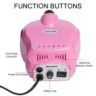 35000RPM Professional Nail Drilling Machine for Manicure Drill Tips Electric Nail Sander Pedicure File Polisher Equipment Tools - Gold 262