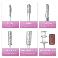 New 45000RPM Professional Electric Nail Drill Manicure Machine Low Noise Nails Sander Set Nail Salon Polisher Equipment Tools - Pink 294