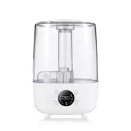 ​4L Bedroom Humidifier Ultrasonic Humidifier Aroma Diffuser Touch Control Buttons with LCD Screen Remote Control Extra Long Hose Nozzle Ultra Silent Timer 3 Mist Modes Auto Standby 347