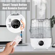 ​4L Bedroom Humidifier Ultrasonic Humidifier Aroma Diffuser Touch Control Buttons with LCD Screen Remote Control Extra Long Hose Nozzle Ultra Silent Timer 3 Mist Modes Auto Standby 347