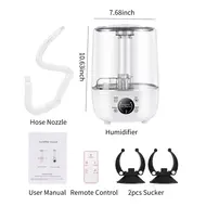 ​4L Bedroom Humidifier Ultrasonic Humidifier Aroma Diffuser Touch Control Buttons with LCD Screen Remote Control Extra Long Hose Nozzle Ultra Silent Timer 3 Mist Modes Auto Standby 347