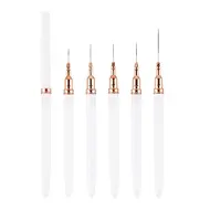 5 Sizes Nail Art Pens brushes Nail Art Tool Set for Long Lines Nail Drawing Pen for Home Use and Professional Nail Salon Design - White 307