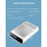 4500RPM Fan Speed LCD Touch Screen Rechargeable Nail Art Vacuum Cleaner with Hand Pads Nail Duster Nail Fan Nail Art Machine 257