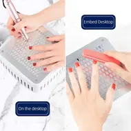 13W Nail Vacuum Extractor Built-in Desktop Nail Dust Collector, 12V Gel Nails Manicure Vacuum Cleaner 245
