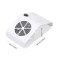 40W Nail Dust Collector Nail Dust Vacuum Cleaner with 2 Dust Collecting Bags, Suction Fan for Manicure Salon Tools - White 243