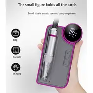 35000RPM Electric Nail Drill Machine Set Nail Files Drill Bits Gel Polish Remover Professional Portable Nail Polisher Equipment - Silver 276