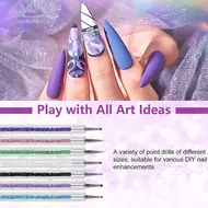 ​Pen 9pcs Double end  Nail Art Brush Design Tip Painting Drawing Carving Dotting Pen FlatFan Liner Acrylic Gel UV Polish Manicure Tools 319