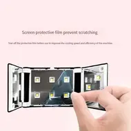 12LED Portable UV LED Nail Dryer Lamp for Nail Gel Polish Drying Folding Magnetic Attraction Smart Sensor Lamp UV Light for Nails - Pink 260