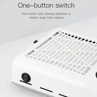 80W Nail Dust Collector Powerful Extractor with Adjustable Wind Speed, Professional Manicure Nail Aspirator for Salon Equipment - Silver 238