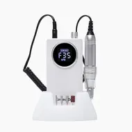 Electric Nail Drill Machine 35000 RPM Portable 4000 mAH Rechargeable Nail File Nails Accessories Gel Nail Polish Sander - White 280