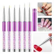 5/7/9/11/15/20mm Nail Art Liner Brushes Painting Flower French Stripes Line Grid UV Gel Pen Crystal Rhinestone Acrylic Tools 317
