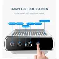 4500RPM Fan Speed LCD Touch Screen Rechargeable Nail Art Vacuum Cleaner with Hand Pads Nail Duster Nail Fan Nail Art Machine 257