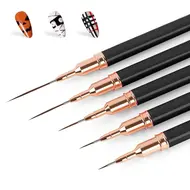 5pcs Professional Nail Art Liners Striping Brushes Tool Ultra-thin Line Detail Drawing Painting Brushes Manicure Pen Tools - 	White 326