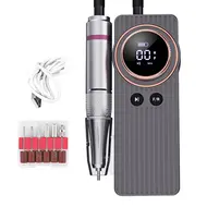 35000RPM Nail Drill Grinding Machine Low Noise Nail Polisher Kit Nail Sander Head Sander Tool Manicure Polishing Machine - Silver 288