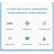 4500RPM Fan Speed LCD Touch Screen Rechargeable Nail Art Vacuum Cleaner with Hand Pads Nail Duster Nail Fan Nail Art Machine 257