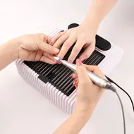 80W Strong Suction Nail Dust Vacuum Cleaner Professional Nail Dust Collector for Nails with Filters Manicure Tools - Pink 254