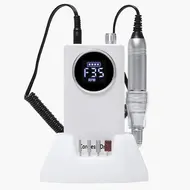 Electric Nail Drill Machine 35000 RPM Portable 4000 mAH Rechargeable Nail File Nails Accessories Gel Nail Polish Sander - White 280