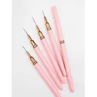 5 Sizes Nail Art Pens brushes Nail Art Tool Set for Long Lines Nail Drawing Pen for Home Use and Professional Nail Salon Design - White 307