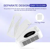 Turbine Brushless Nail Dust Remover Powerful Suction Nail Vacuum Cleaner Manicure Tool with Removable Filter Silent Dust Collector 252