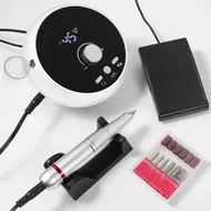 New 45000RPM Professional Electric Nail Drill Manicure Machine Low Noise Nails Sander Set Nail Salon Polisher Equipment Tools - Black 293