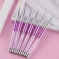 5/7/9/11/15/20mm Nail Art Liner Brushes Painting Flower French Stripes Line Grid UV Gel Pen Crystal Rhinestone Acrylic Tools 317