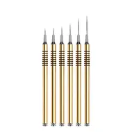 6 Size Nail Art Liner Brushes 5/7/9/11/20/25mm Painting Nail Art Brush Dotting Drawing Tool Long Lines Thin Details Manicure Pen - Blue 313