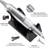 35000RPM Professional Nail Drilling Machine for Manicure Drill Tips Electric Nail Sander Pedicure File Polisher Equipment Tools - Gold 262