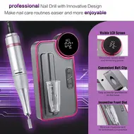 35000RPM Electric Nail Drill Machine Set Nail Files Drill Bits Gel Polish Remover Professional Portable Nail Polisher Equipment - Silver 276